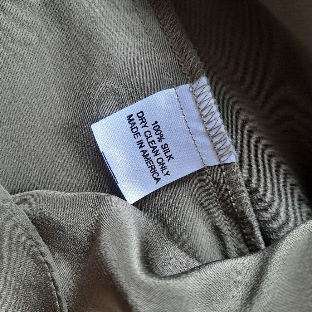Elegant Olive Green Ruffle Top - Picture 5 of 5